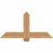 Ekena Millwork Eugene Smooth Timber Gable Bracket, Western Red Cedar, 48"W x 24"H x 1 1/2"D x 5 1/2"F, 12/12 Pitch GBW048X24X0206EUG00SWR - alternate 1